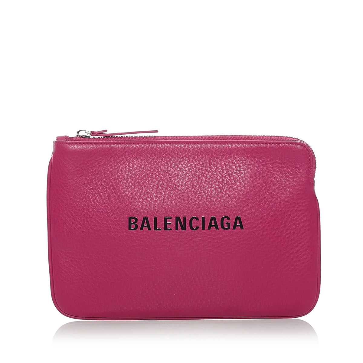 Balenciaga Leather (Good) XS Calf Pouch Women Pink Everyday Pre-Owned Authenticated