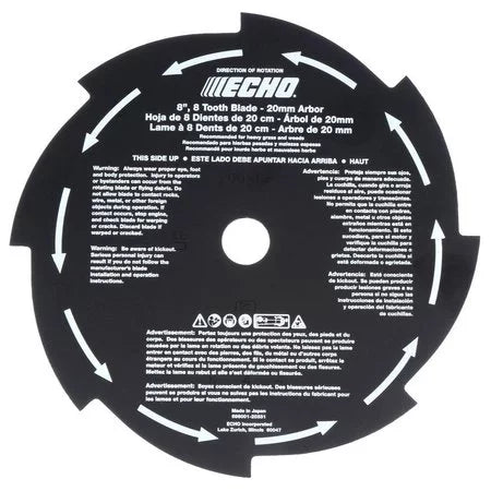 99944200422 Blade for Echo 20mm Trimmers Blade SRM Kit Conversion Arbor 8in. with