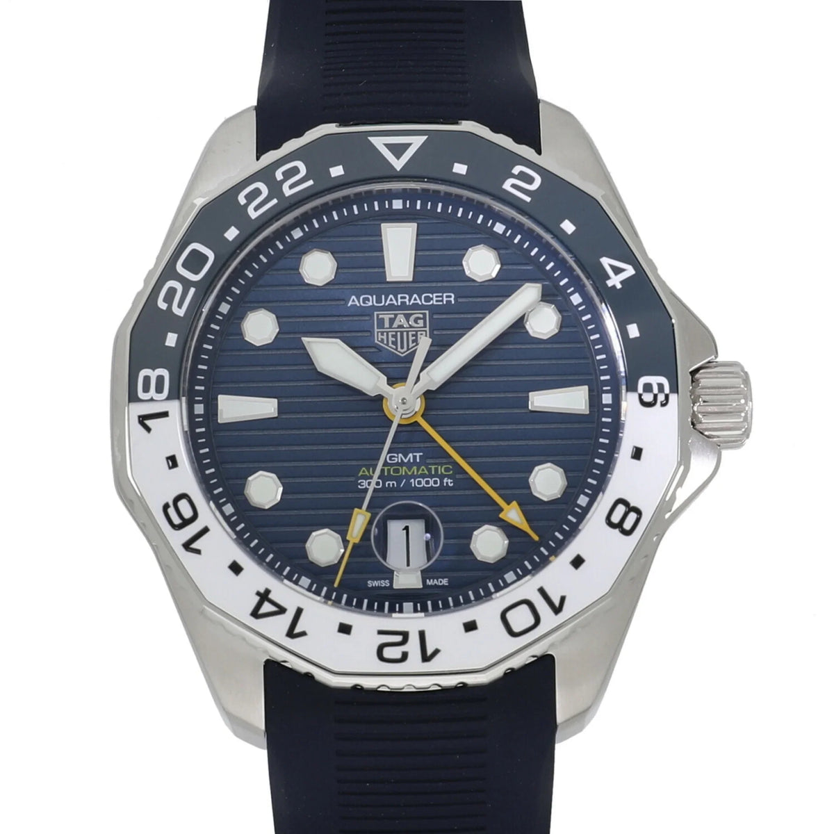 300 Blue (New) Aquaracer WBP2010.FT6198 GMT Heuer Pre-Owned Caliber Professional Men's Tag Watch 7