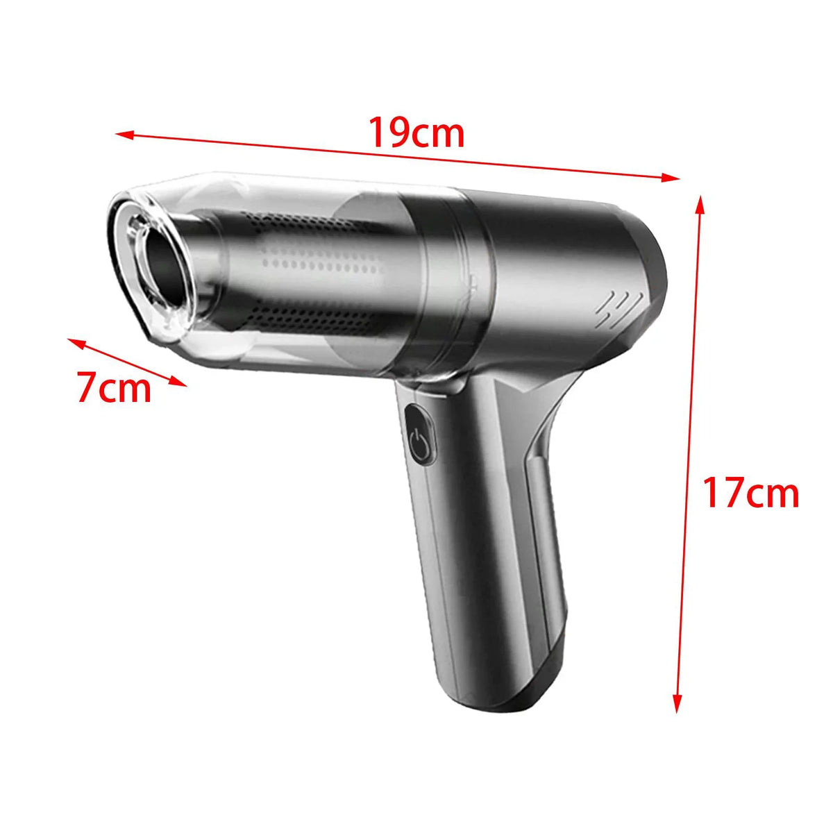Vacuum with bag Hand with gray Vacuum Held Dustbin Port 12000PA Suction 500ml Handheld Cleaner