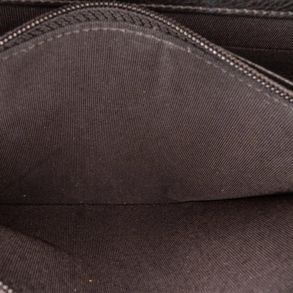 Bag Crossbody (Good) Authenticated on Chain Leather Studded Wallet Calf Black Unisex Pre-Owned