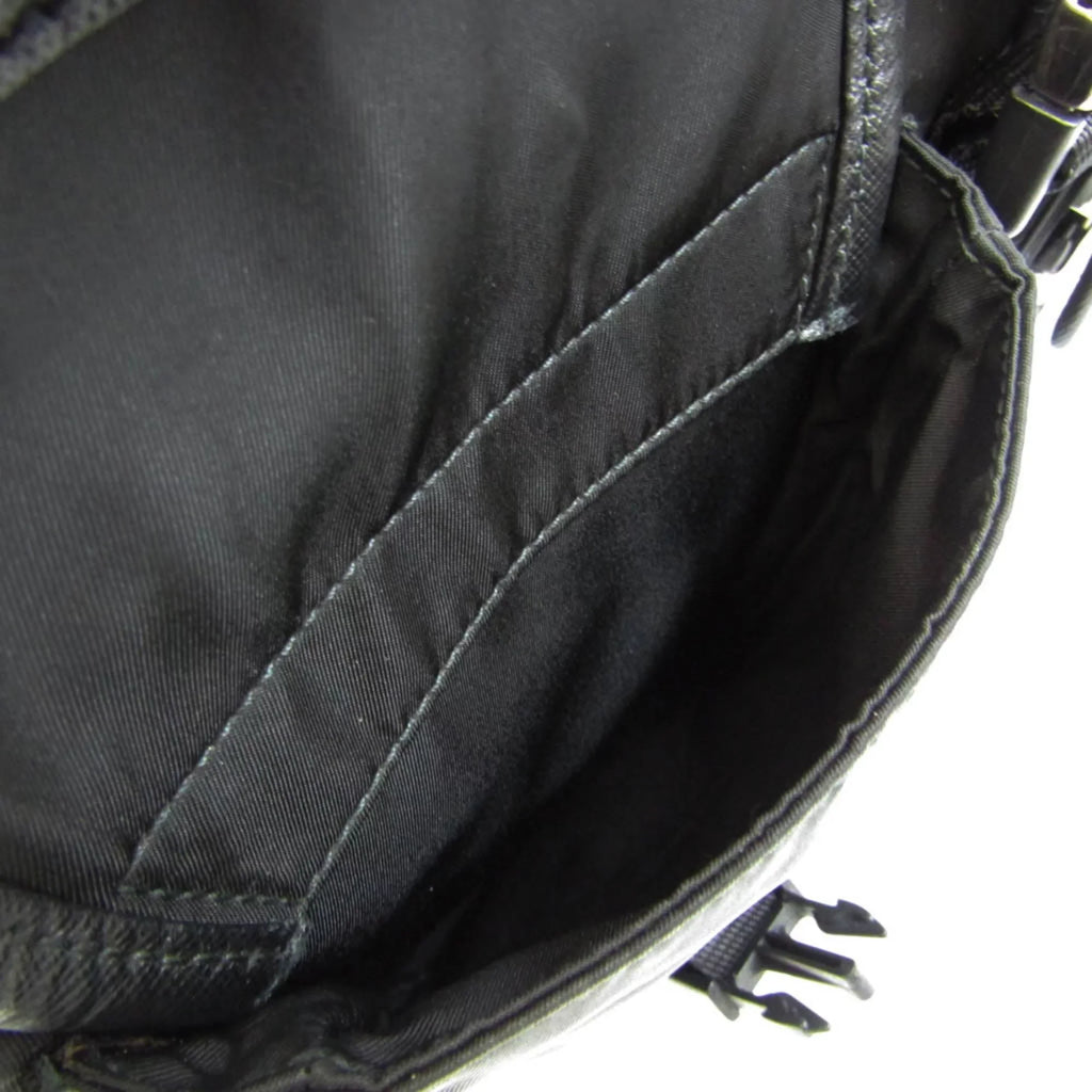 Prada Women,Men Leather,Nylon Pre-Owned (Good) Shoulder Bag Black