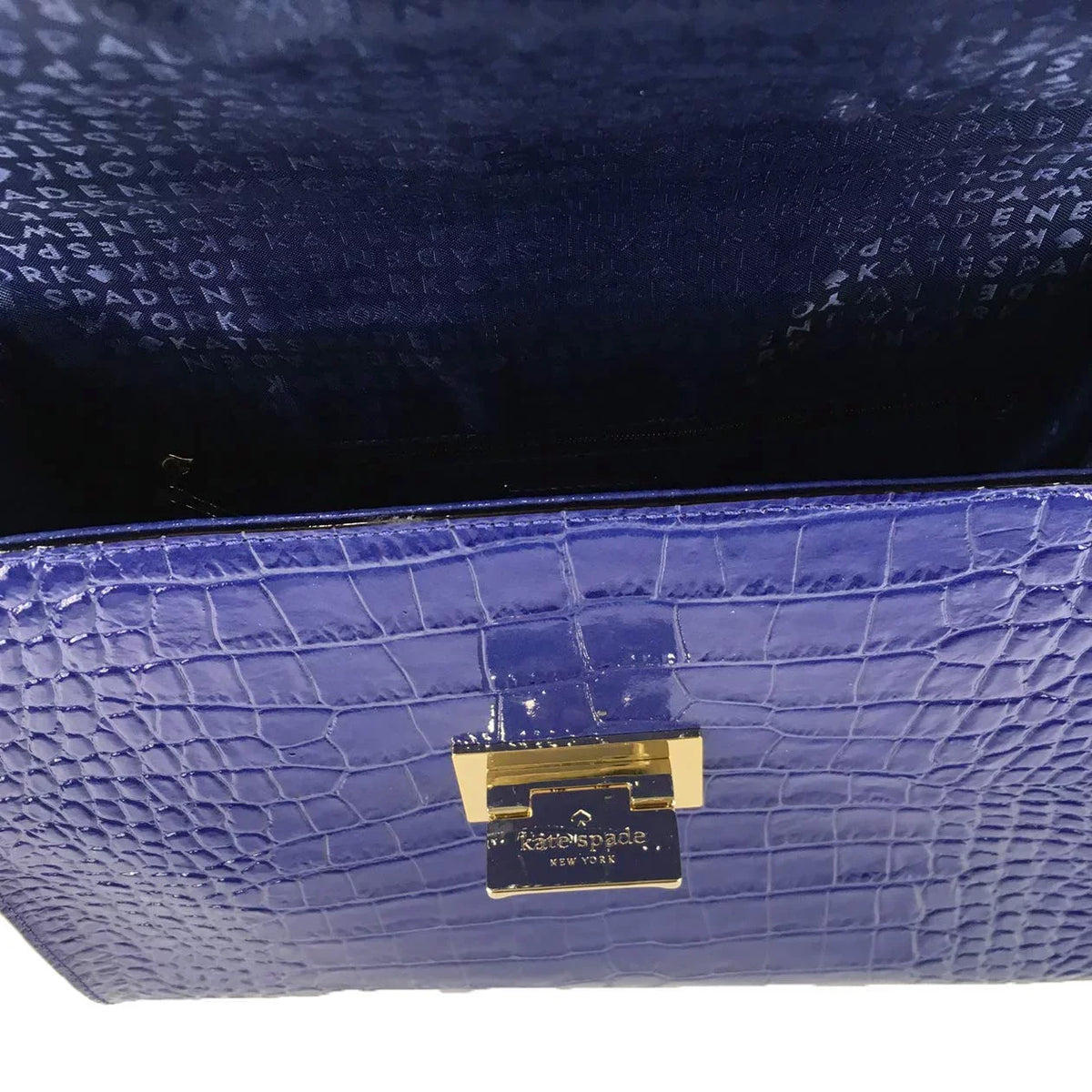 Asilah Knightsbridge Croco Kate Spade Satchel, Doris New Leather York Blue