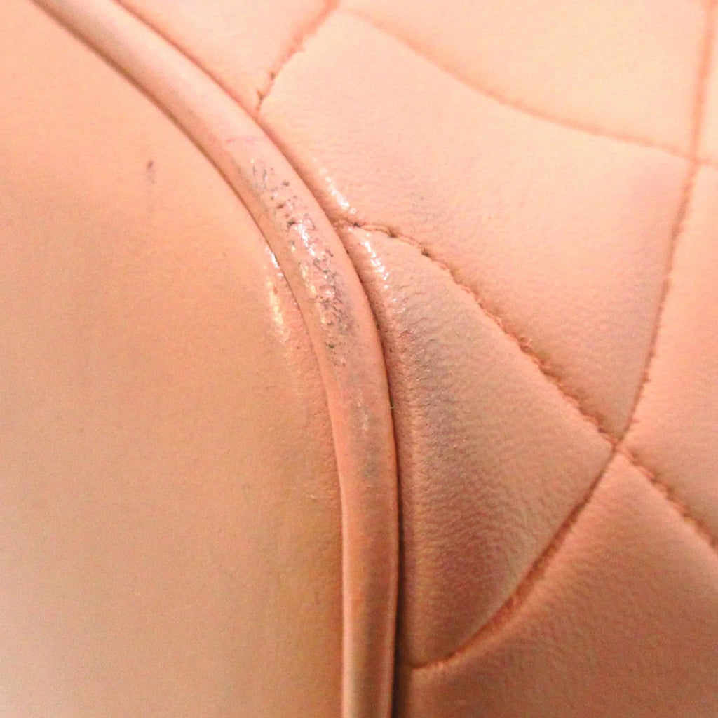 Lambskin Authenticated Bag Leather (Good) Women Orange Medallion Tote Tote Pre-Owned