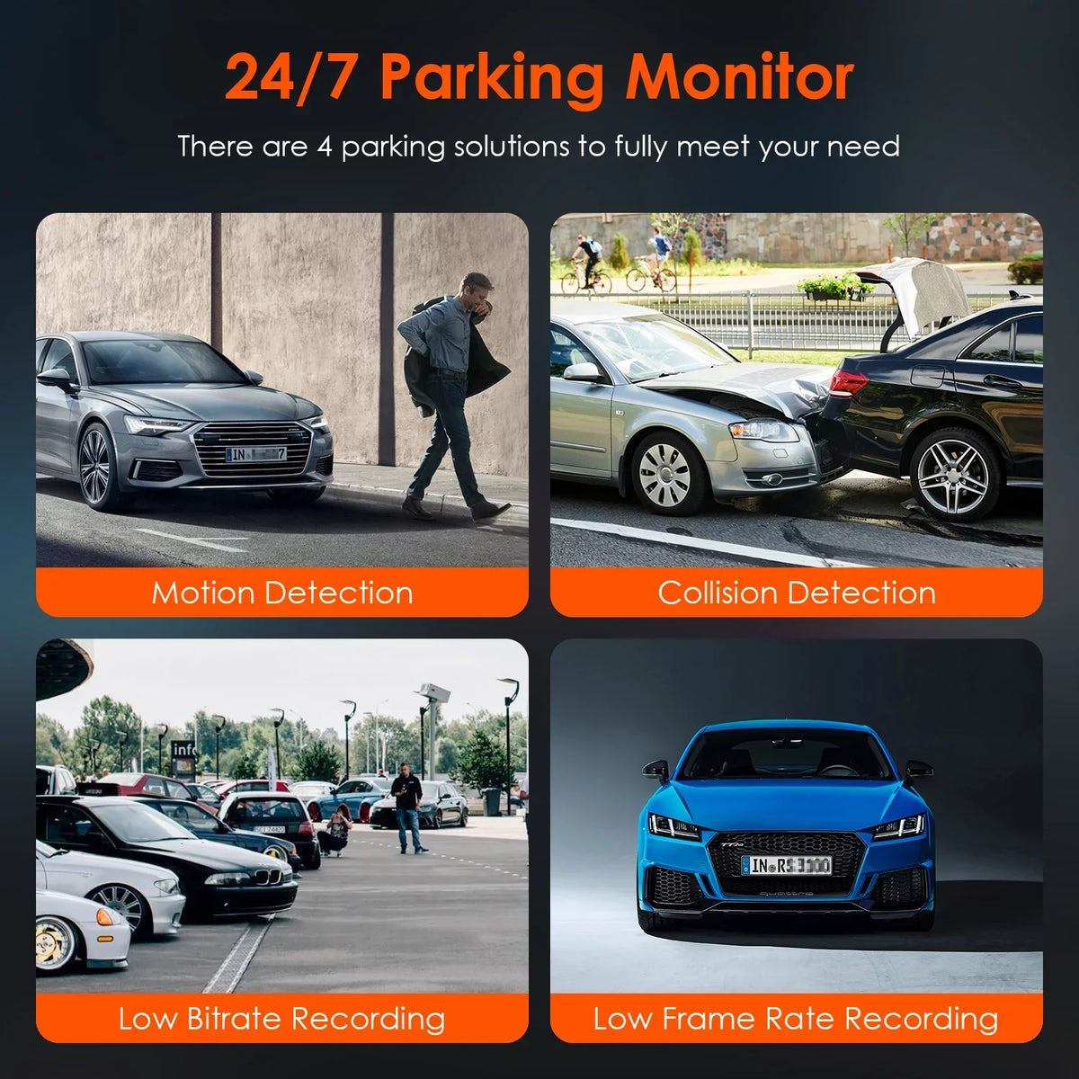 Control Wide Cam System, GPS Vantrue (E1 Dash W with G-Sensor, Angle, 160° Dual Car Voice 1080P, Parking Mini Support Compact 24/7 512GB WiFi Max Lite) Mode, camera 1920 X