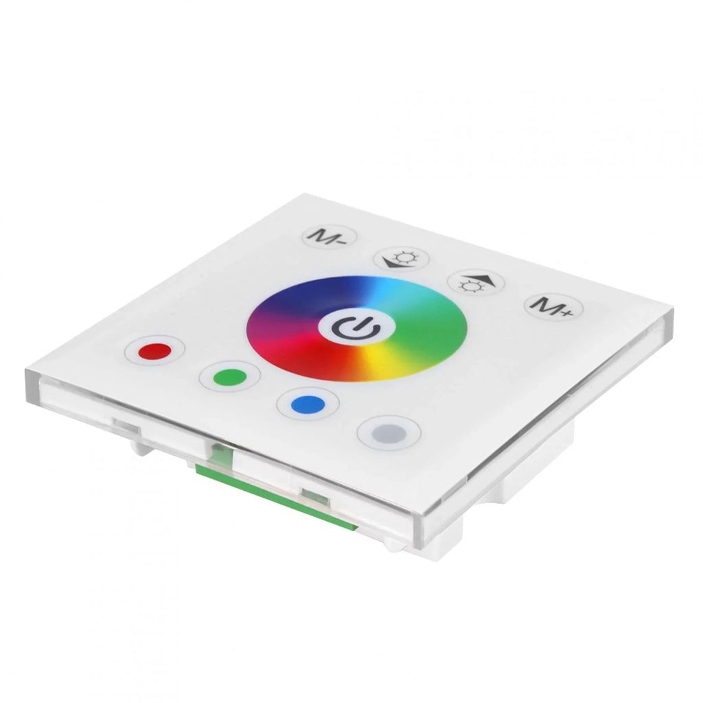 Switch Wall-Mounted Dimmer Strip Panel Touch Wall Controller, Touch Wincal LED Mounted Colorful Light(Black/White) Panel for Touch LED Panel, RGBW Controller