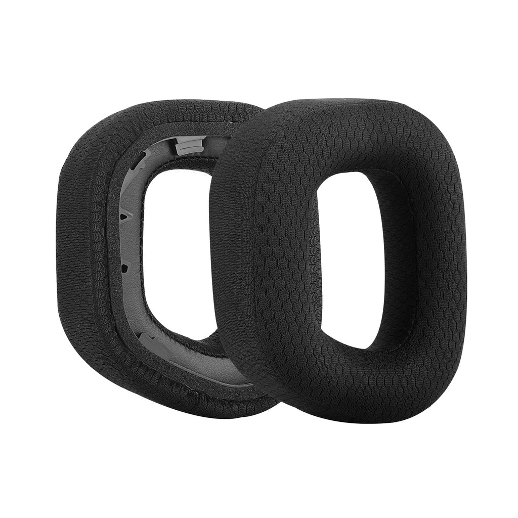 Cover Corsair Cushions, HS80 Ear Headphones for Ear Ear Geekria Cups Wireless Fabric Headset Mesh Replacement RGB Parts Comfort Repair (Black) Earpads, Pads