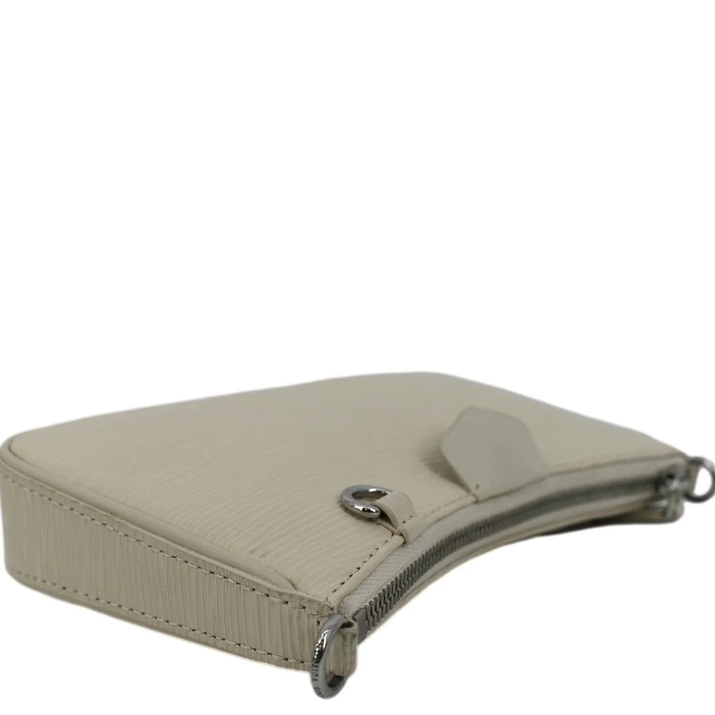 On Shoulder Easy Epi Pre-owned Pouch Strap Bag Cream Leather