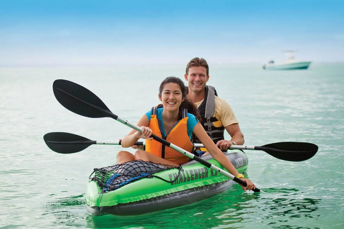 Sporty And Intex Challenger 2-Person Pack) Inflatable + Kayak Pump (3 Oars K2