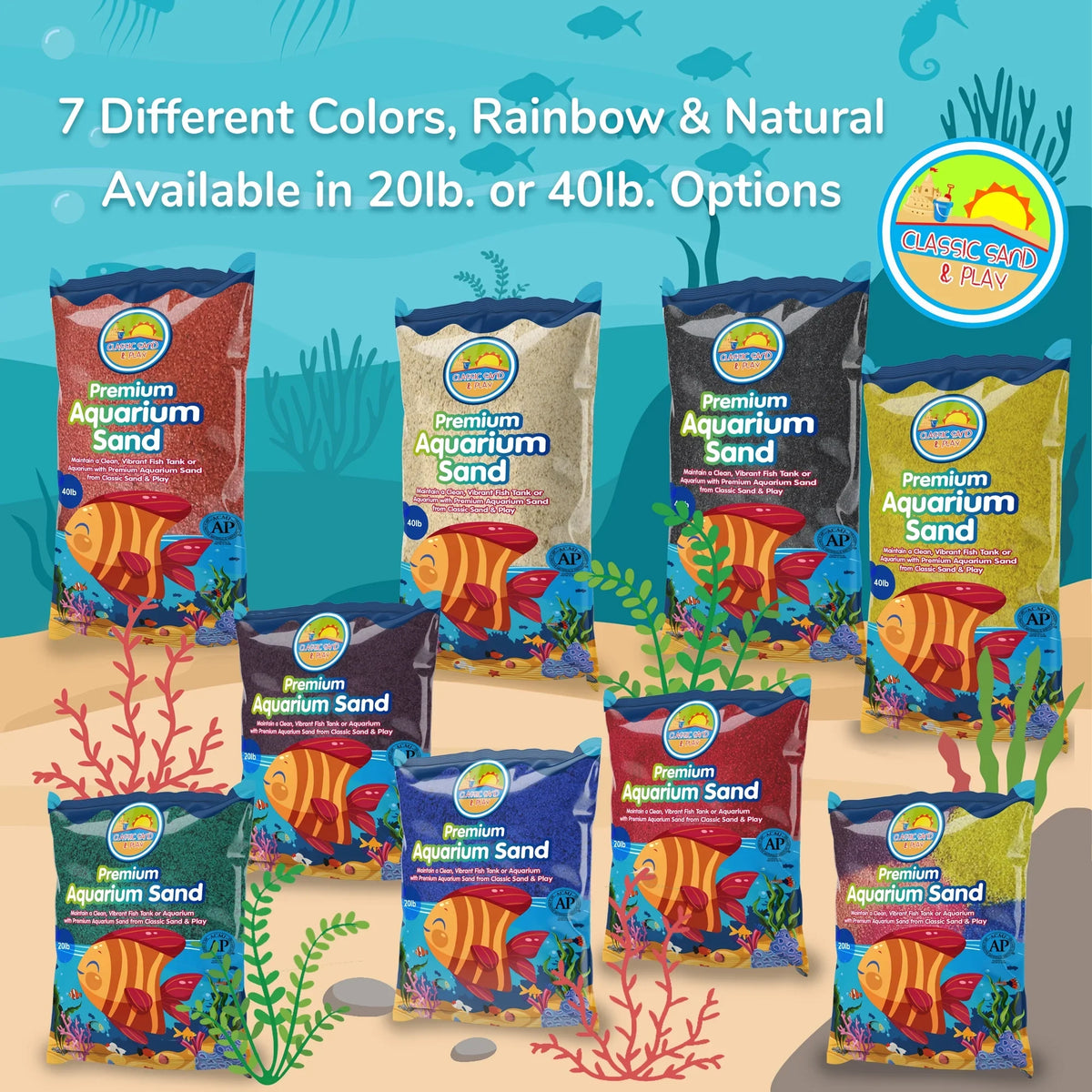 Aquarium & lb. 40 and Tanks, Freshwater for SAND Sand Yellow Natural CLASSIC PLAY Saltwater