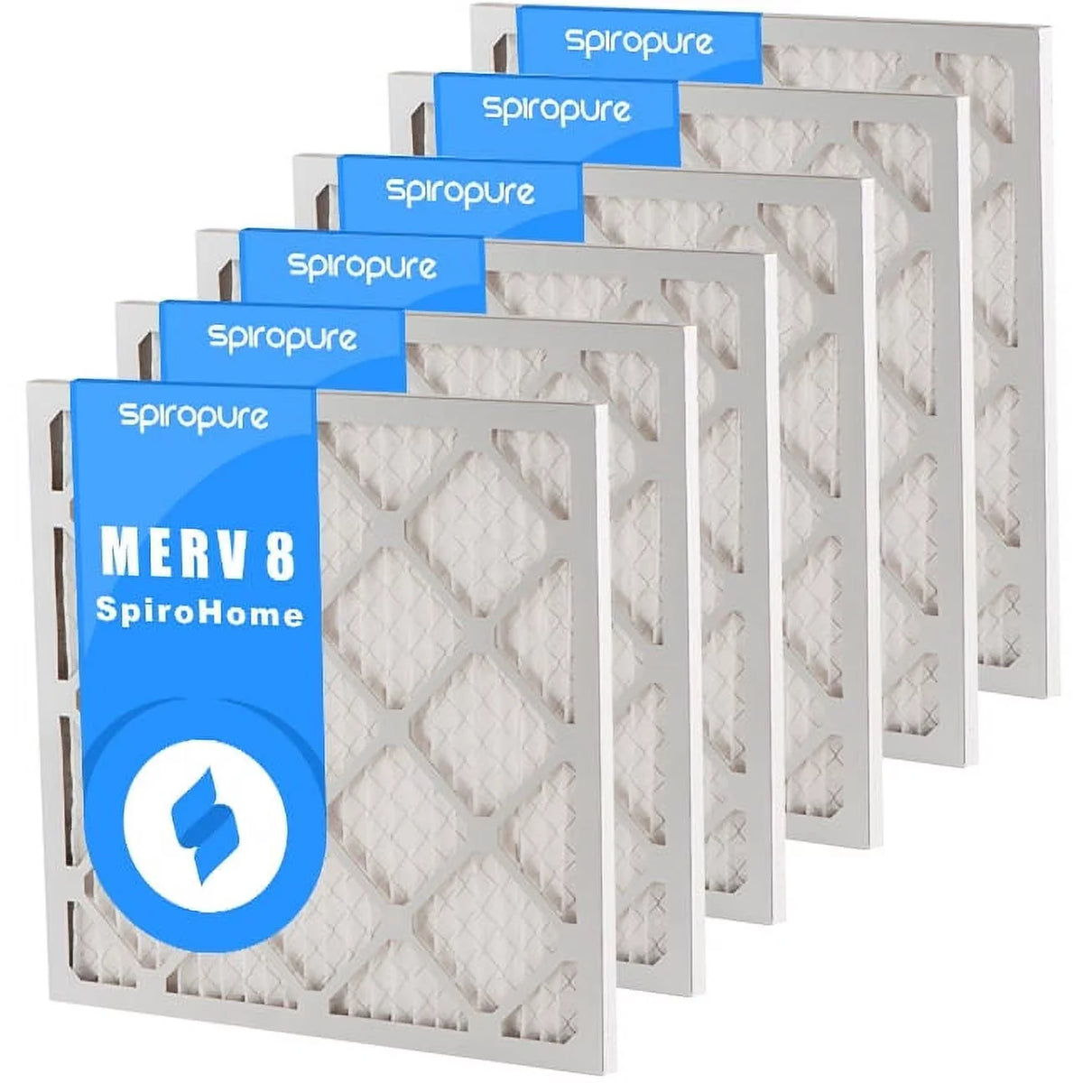Filters Made SpiroPure Air Pleated 18X20X1 - (6 in Pack) 8 USA MERV
