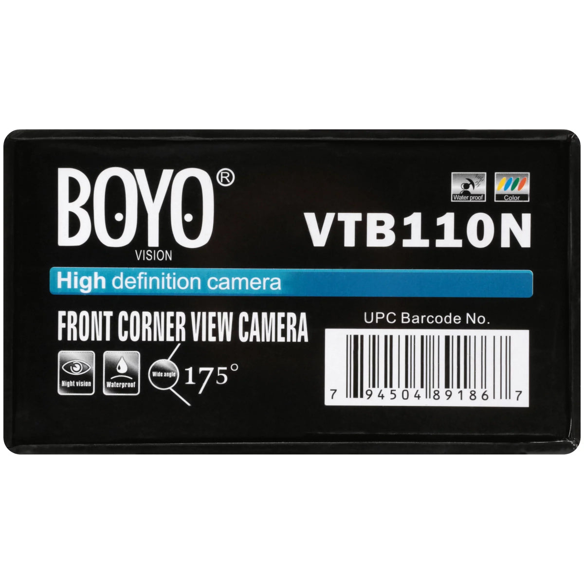 Universal Mount Camera BOYO Front VTB110N Corner-View -