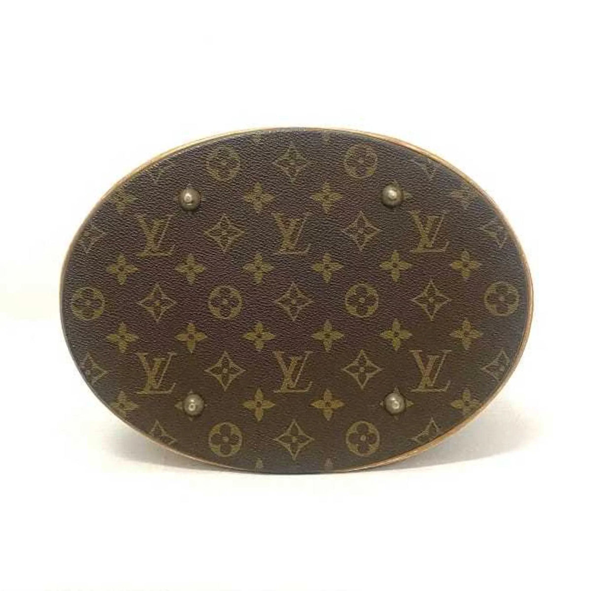 Leather Monogram VI0914 Women's Bucket Canvas Pre-Owned M42236 Brown Bag GM Nume (Fair)