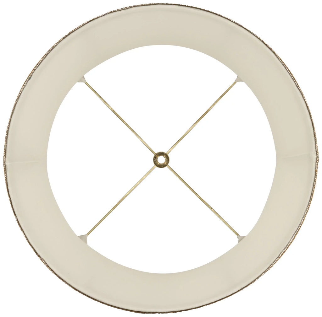Washer and Top x Springcrest 12" Shades Drum Harp 16" Fitting Lamp Replacement High Milano Cream Medium x Finial Bottom 14"
