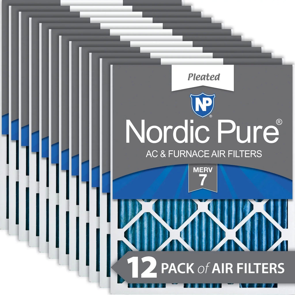 12 Pleated MERV Filters (15_1/2x24_1/2) 7 16x25x1 Air Pack