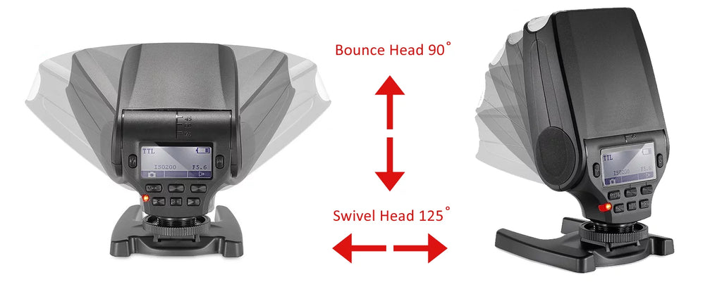 DSLR Mult-Function Swivel Alpha A500 Bounce, Compact Head Flash LCD