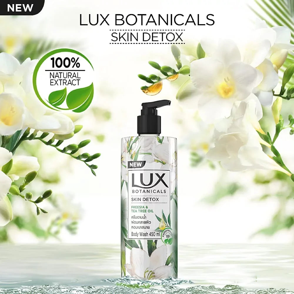 Paraben, No Detox Gel, Extracts, Botanicals Lux Shower ml 450 Natural Free Skin Loofah,
