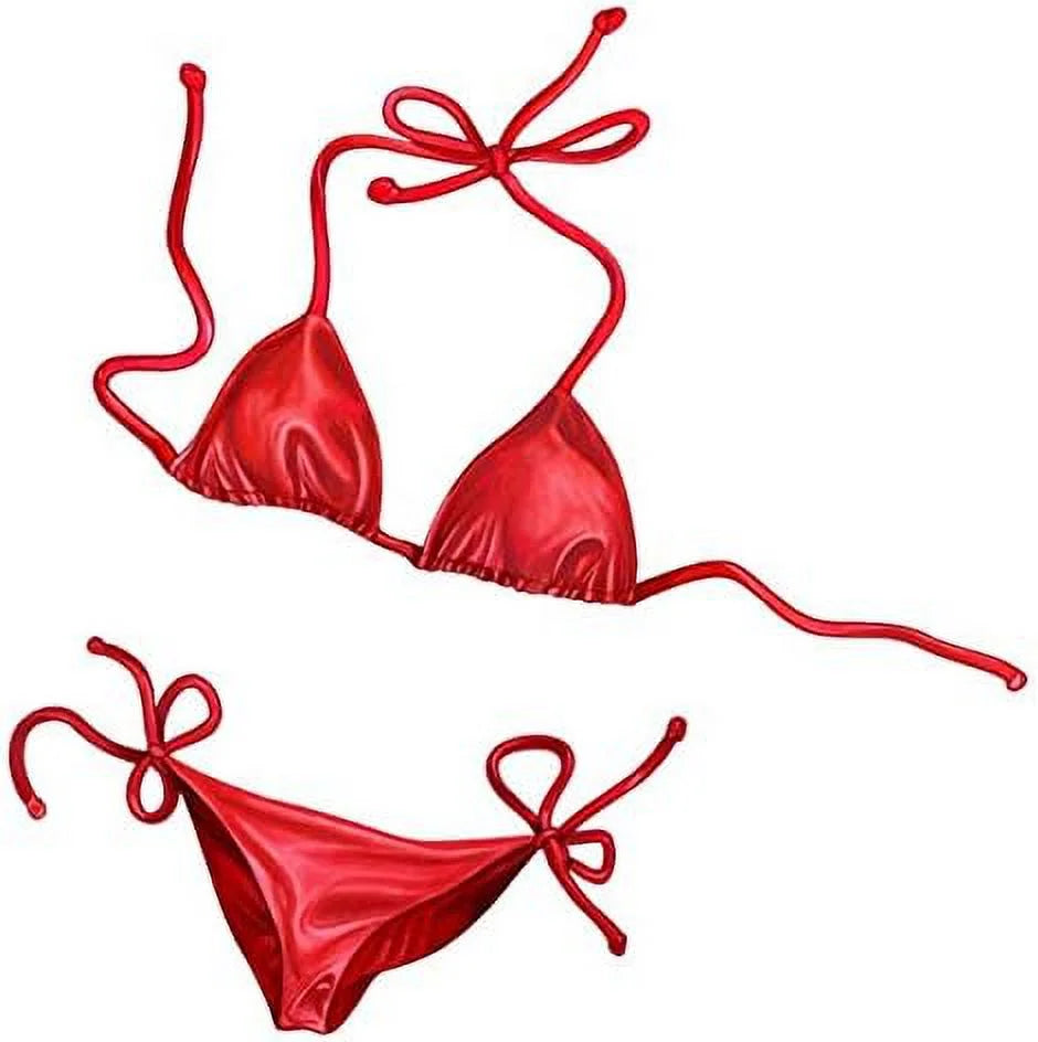Swimming Porcelain Pool (25" Red 22") X Mosaic Bikini