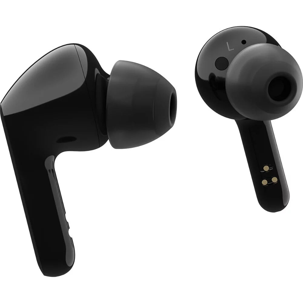 Compatible, Earbuds Free Bluetooth and TONE Noise Wireless Microphone Dual Office, Android Charging FN5W Meridian Reduction, with Open Wireless Sound, Work/Home - Box True for iPhone LG Black