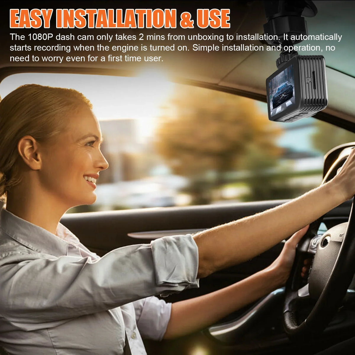 Dash Dual Detection, 170° 1080P Dash Cars, Camera Black Recorder WDR, Dual Motion 3.16inch TSV Camera Rear Angle G-Sensor, Cam, Front with Wide and Parking Dashboard for Monitoring, Display,