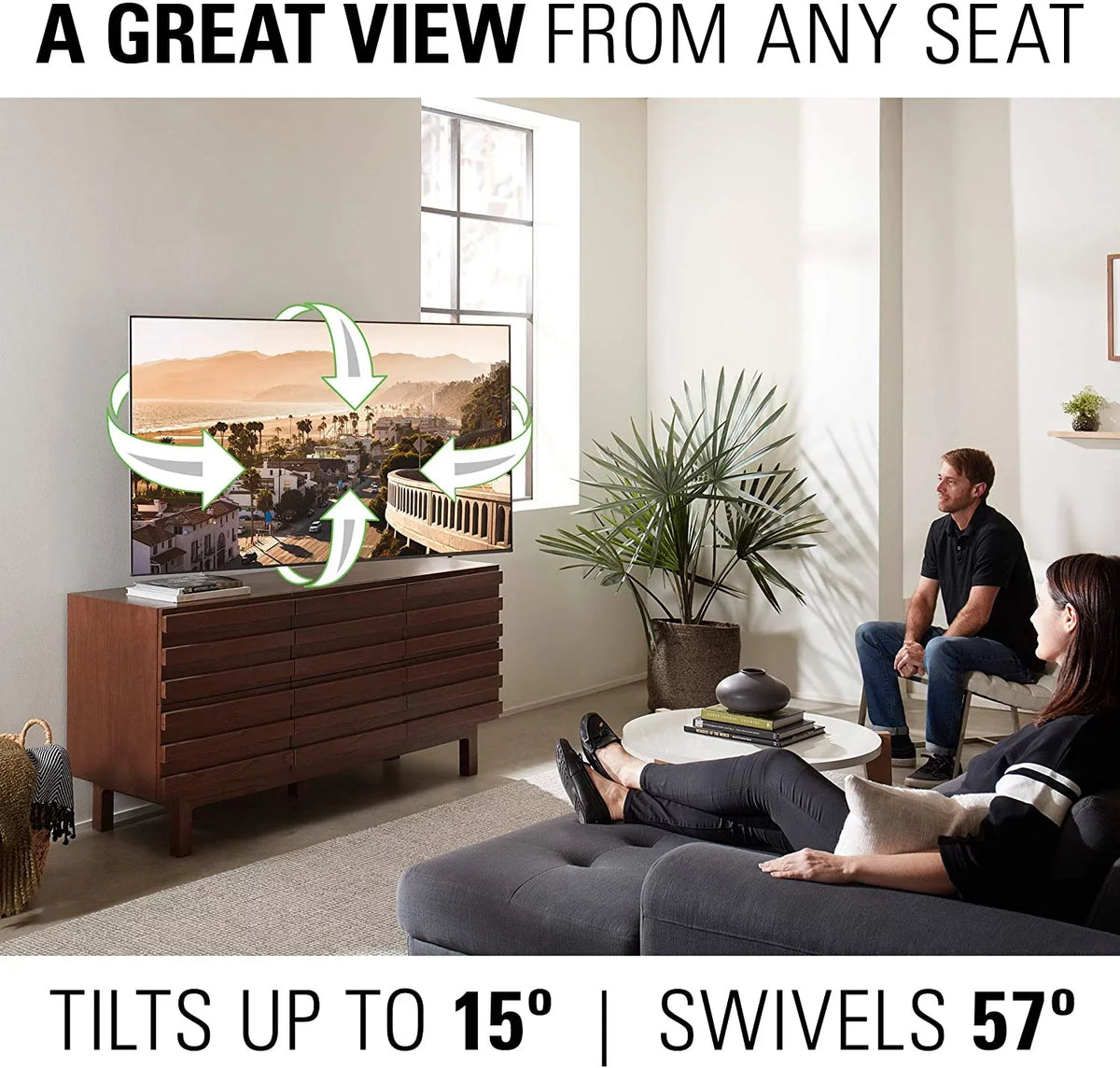 (2022) LED VLF728-B2 HDR Wall with a Features Smart Mount with Sanus TV Systems KD43X85K Full Motion 43" PS5 4K