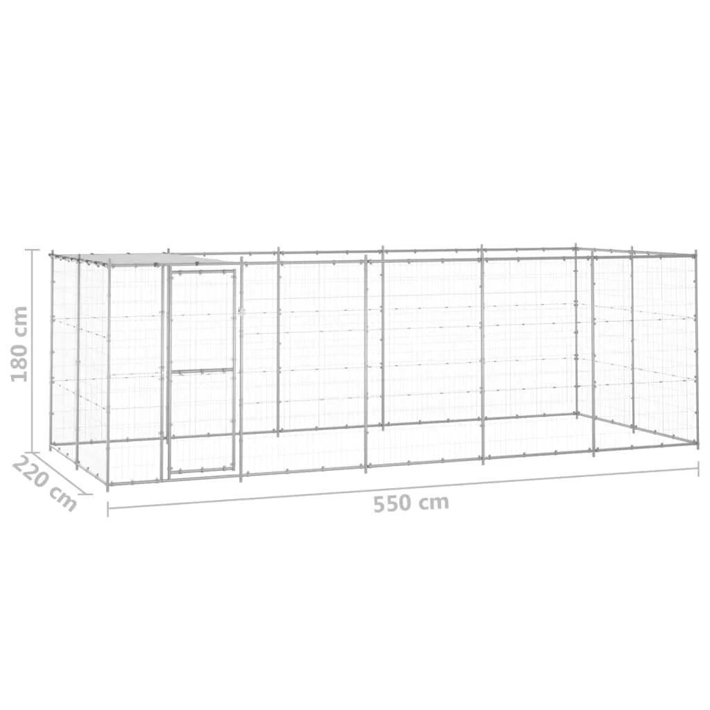 Steel 130.2 ft² with Roof Anself Galvanized