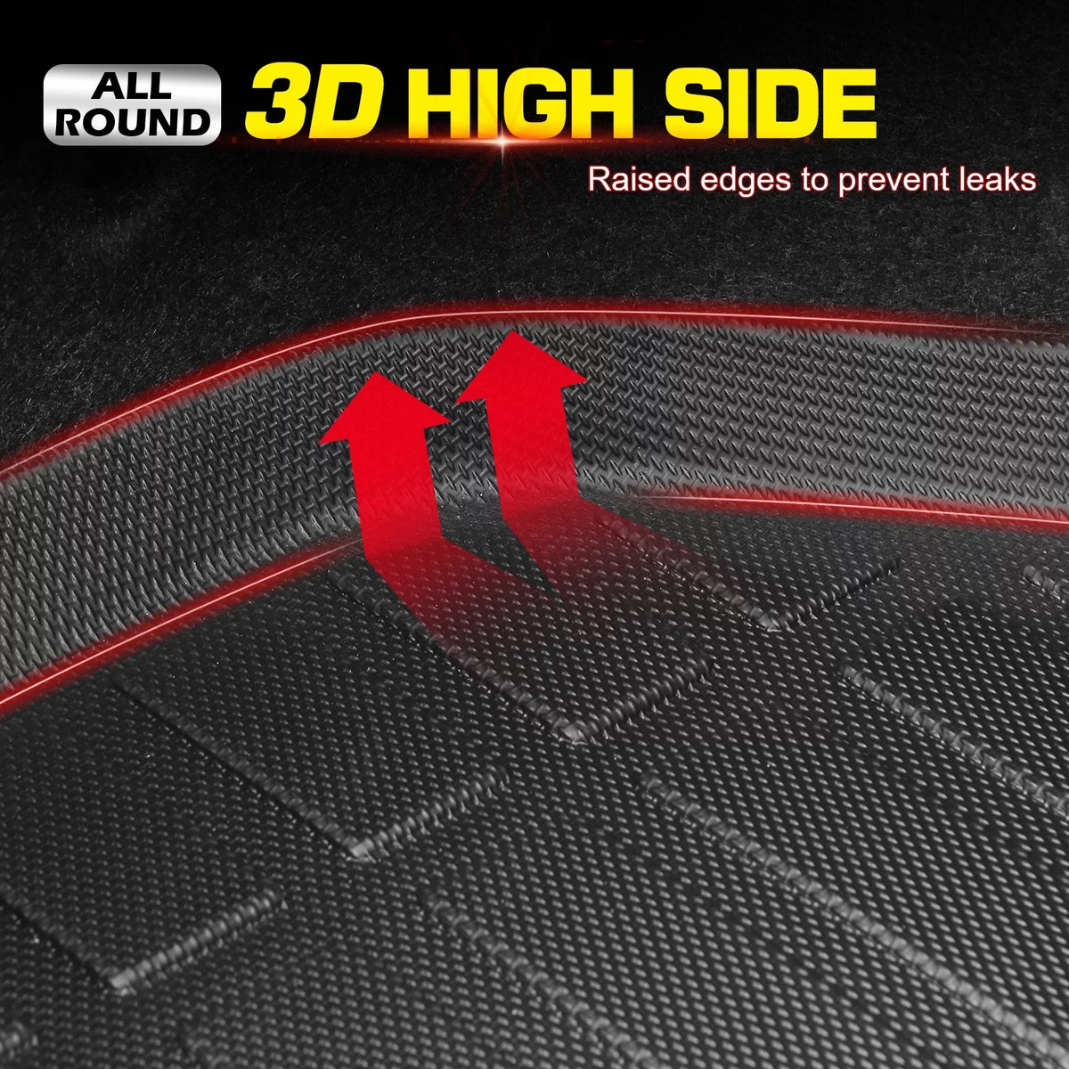 Cab Bed, Rear All Cargo Guard Truck With Protector Bed 5Ft Mat climate Ikon Super Black TPE Liner Compatible Duty Floor Ranger Storage 2019-2024 Heavy 3D Trunk Crew Motorsports Short Flooring