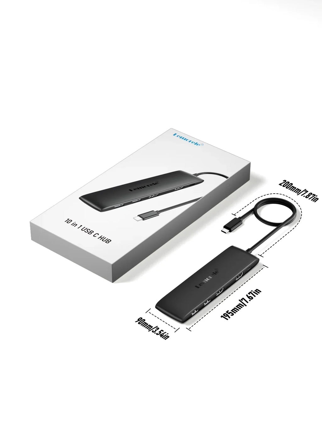 USB 3.1 Hub Gen Ports Outputs 2 USB Adapter 4K 2 C Lemorele with USB HDMI 3.0 10-in-1 USB C 4