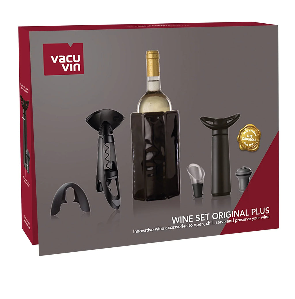 Original Haves Active - Foil 6pc Server Cooler and Cutter Includes Vacu Vacuum Wine Stopper - Wine Twister - Corkscrew Must Set Wine Vin Concerto The Wine - Crystal - Plus- Saver Wine Wine