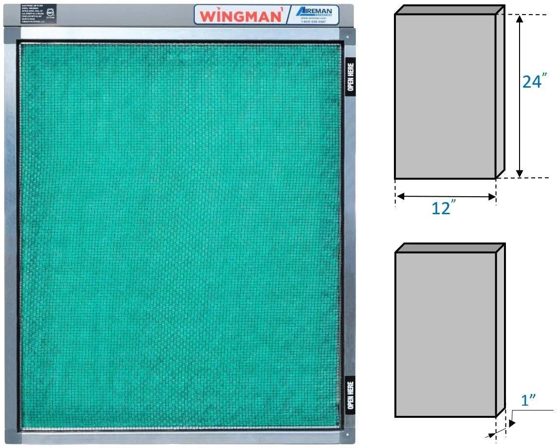 Installed- Filter Electronic - Air Homeowner Filter Furnace IN! IT Air and PLUG AC Simply Current Your Replace 12x24x1