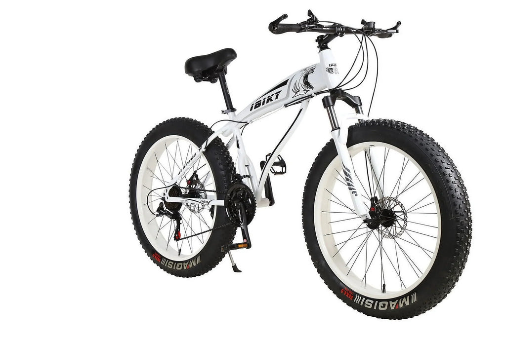 White Bike 4.0 Snow Grass MTB and Speed 21 Sand Inch Bike Shark Fat Tire 26