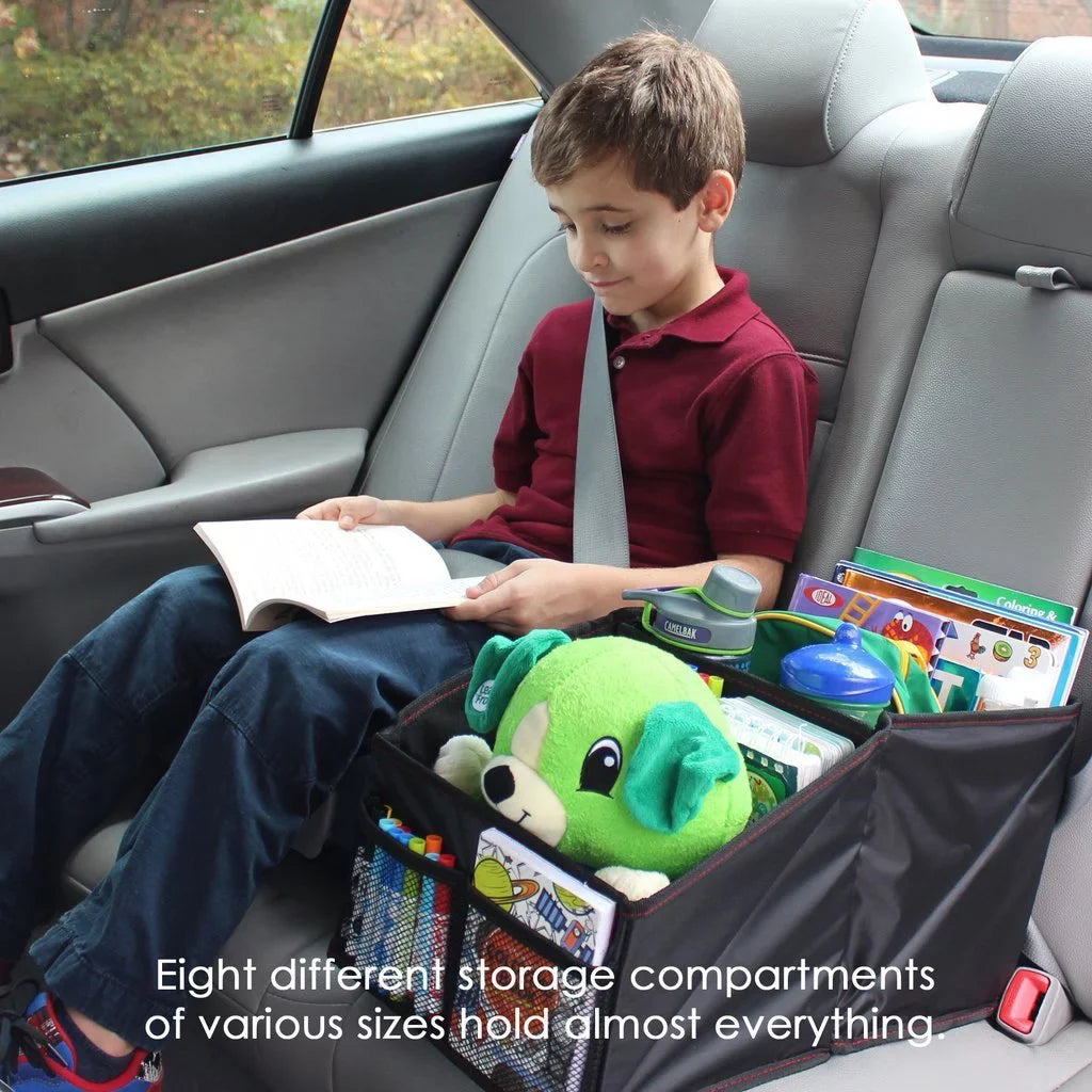 Great Maps, More Front/Backseat 8 with Lusso for and for Compartments Tissues, Car Toys, Games Magazines, Organizer Black Kids Storage Books, Gear Stitching Adults, Seat Featuring Documents,