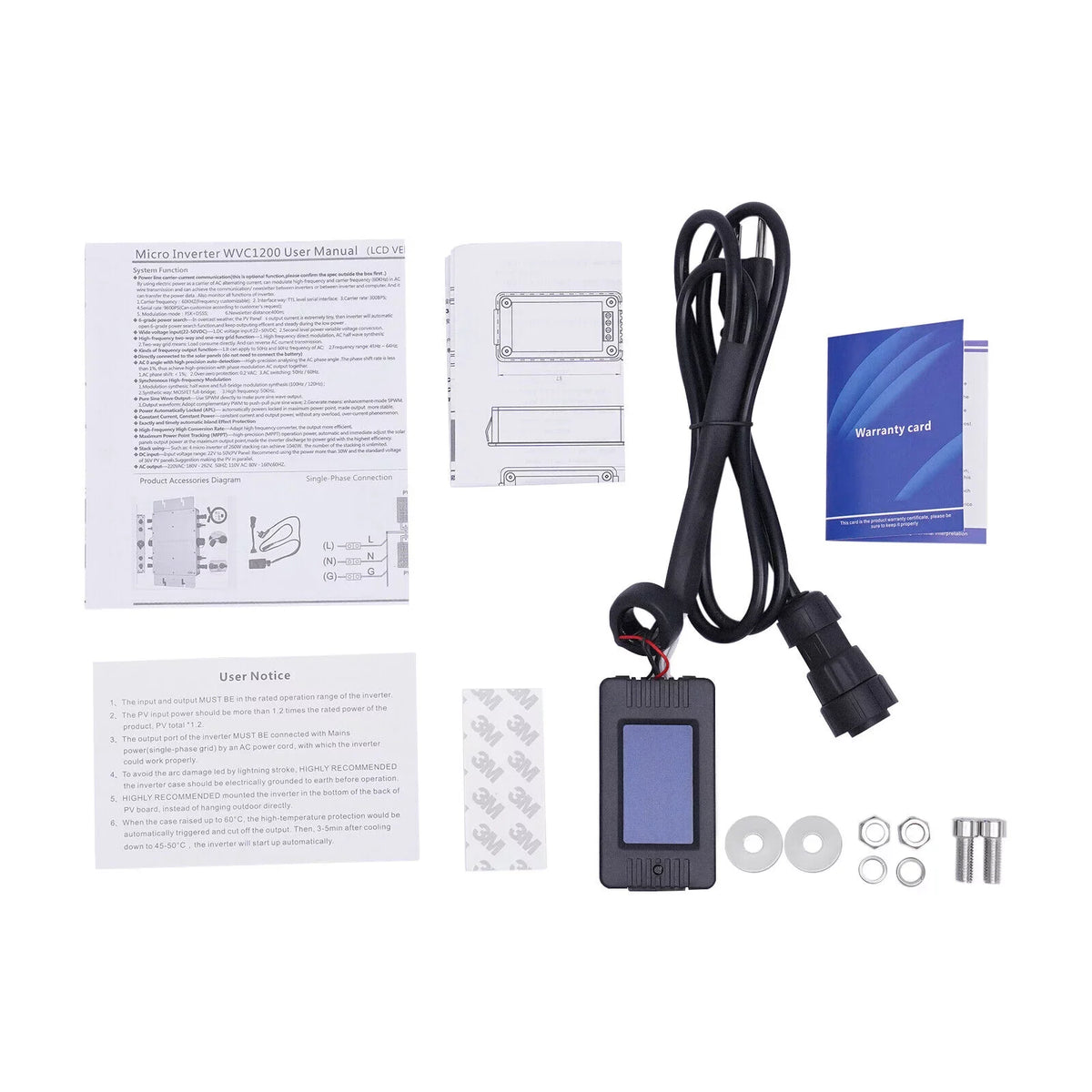 DC-AC Solar Sine Wave Micro Grid Inverter Tie MPPT Grid Inverter WVC-1200W Pure