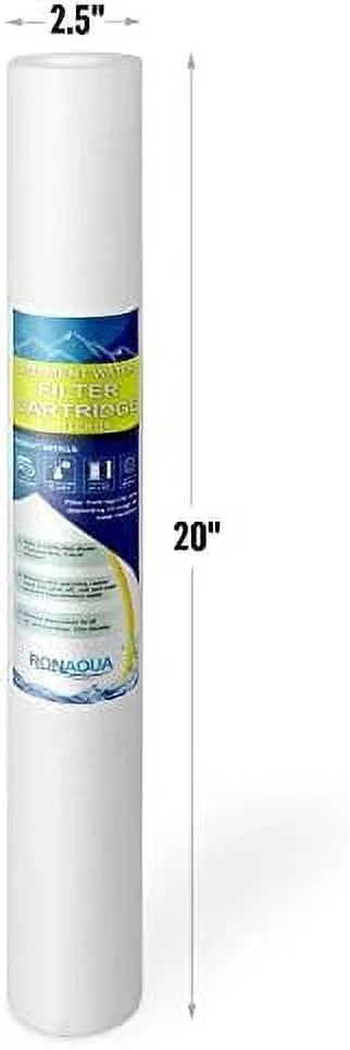 Pack 2.5” Layers -Blown 20” Compatible VX05-20 Sediment 20” Whole Polypropylene Filter Fits 25 2.5” With Micron House SDC-25-2005/4, X Filtration FPMB520, FPMB5-20, Four 10 X Standard Of Housings.