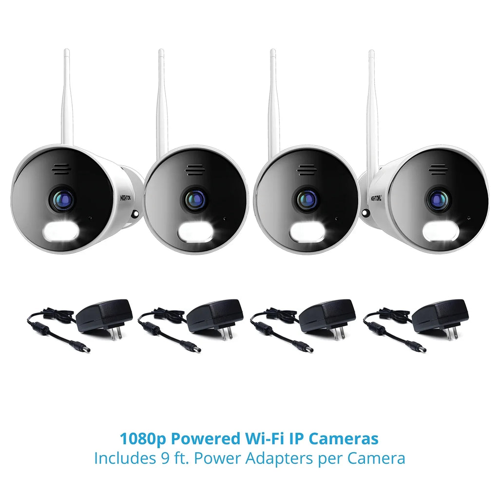 Drive Wi-Fi 4K with NVR Spotlight Night Hard Channel Cameras 1TB 4 10 Wi-Fi HD 1080p Owl and IP
