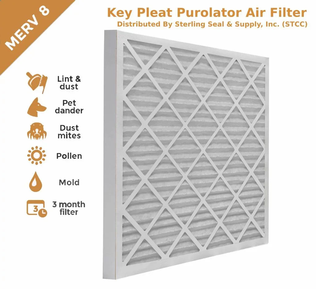 8 - Purolator Key Filter MERV (6 18x20x1 Pleat Pack) Air