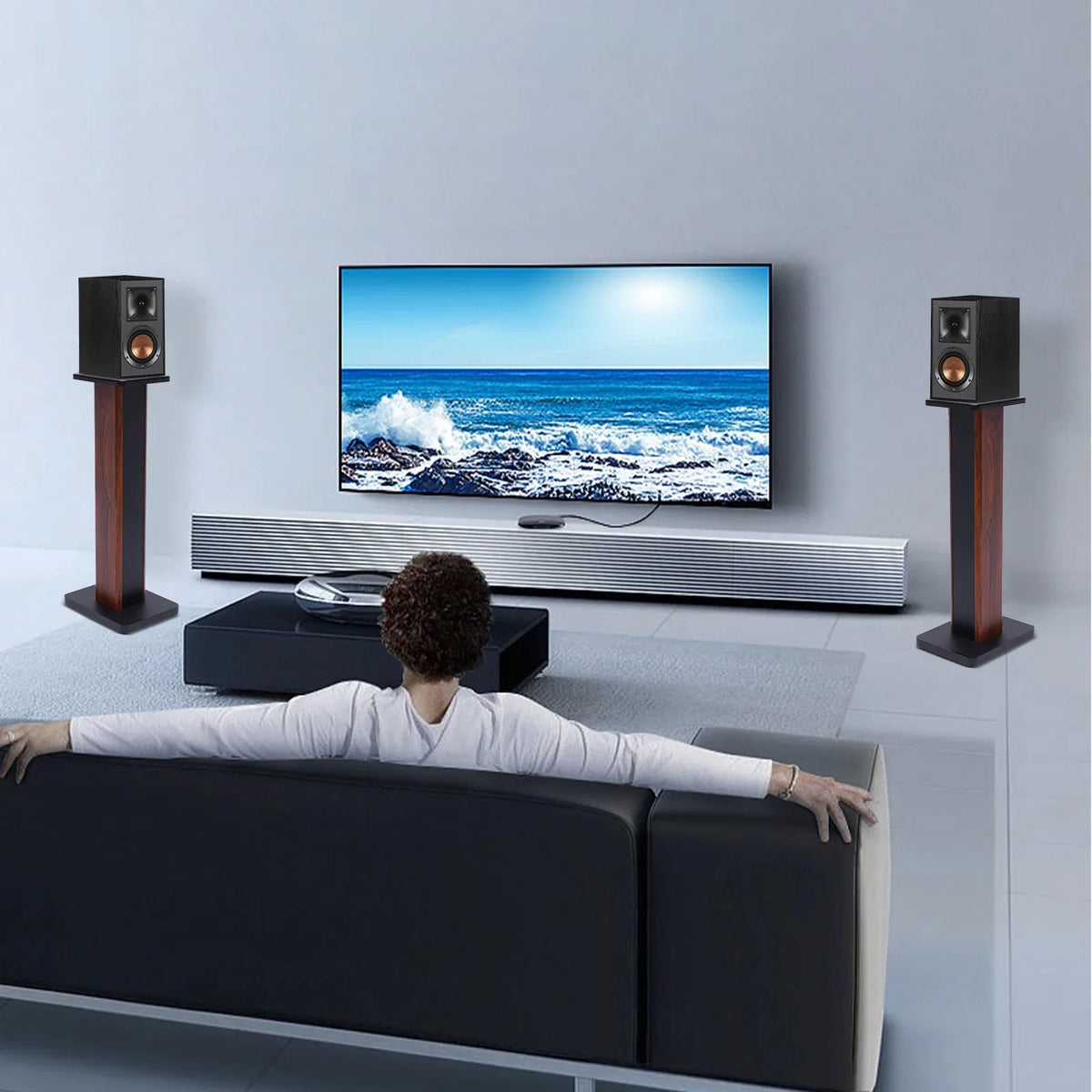 Speaker Home 2x28" Holder Studio Monitor Speaker Theater Multimedia Stands Stand