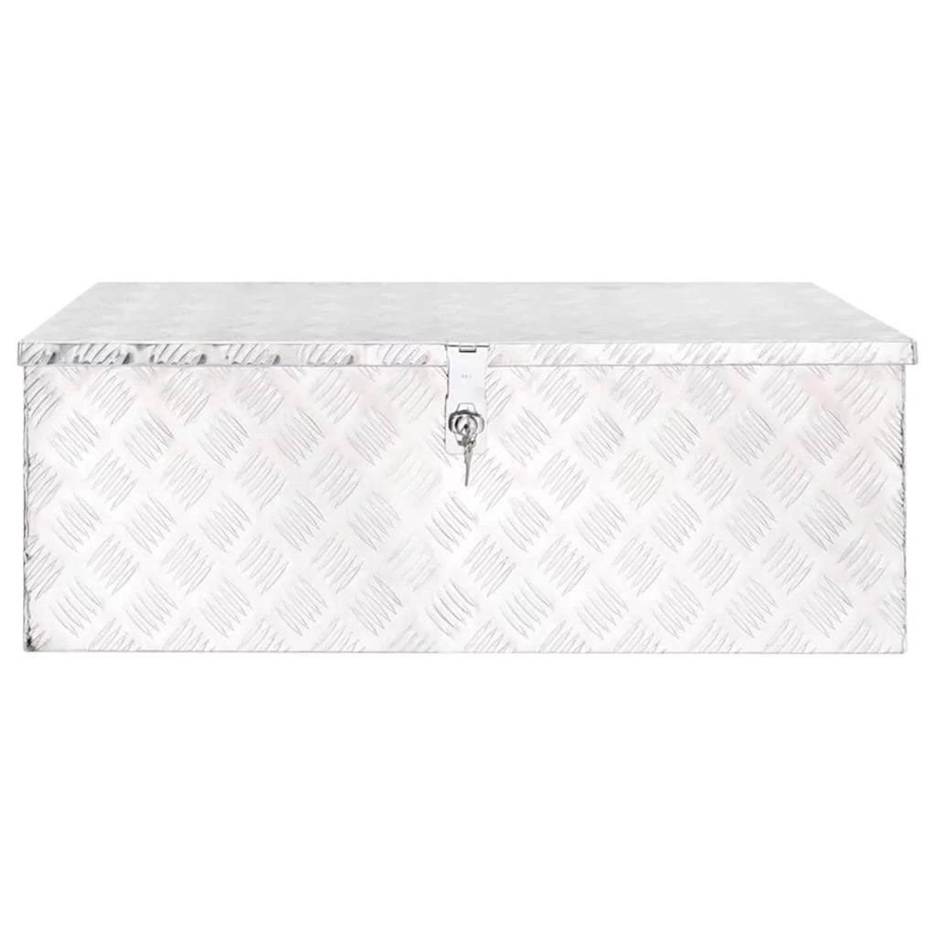 Inches Camping 13.2 Anself Aluminum Silver x Trailer Tool Vehicle, Toolbox Lockable Case 35.4 Organizer x Storage Box Truck Trip 18.5 W H) x Box for Underbody Garage, (L x