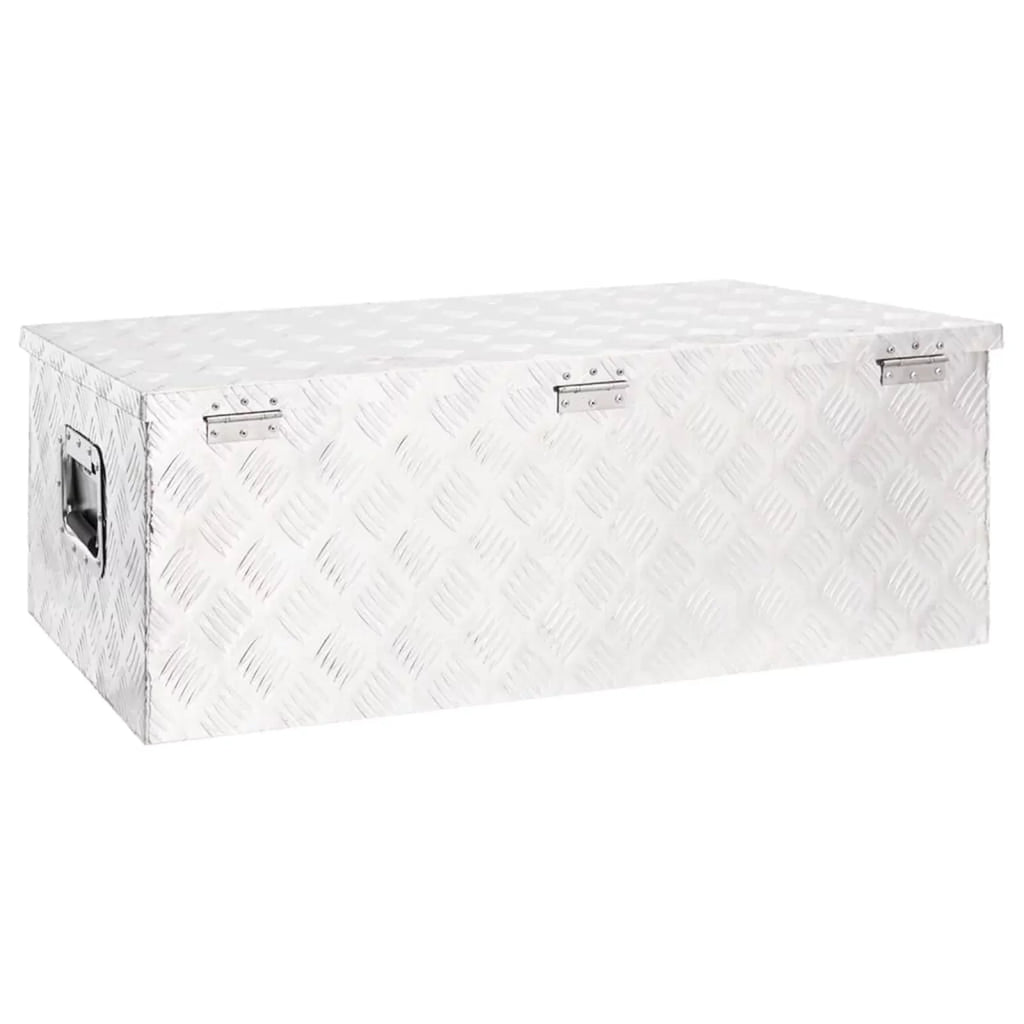 Inches Camping 13.2 Anself Aluminum Silver x Trailer Tool Vehicle, Toolbox Lockable Case 35.4 Organizer x Storage Box Truck Trip 18.5 W H) x Box for Underbody Garage, (L x