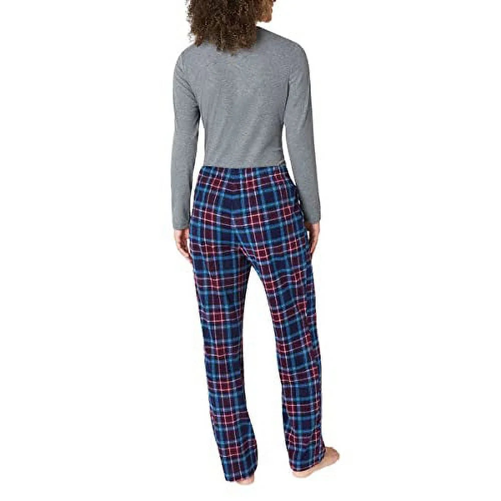 Large) 3-Piece Knit Waffle Eddie Set (Gray, Bauer Women's Pajama
