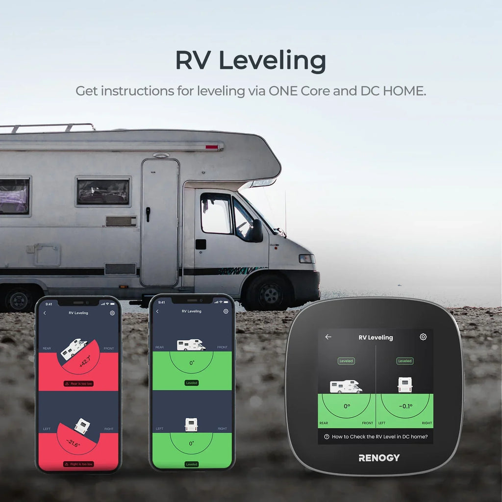 Monitoring Battery Renogy RV Energy with Wi-Fi Leveling ONE System, Devices, Energy Tiny for and Van, Renogy Homes, Boat Works Cabin, Panel Monitoring Off-Grid with All-in-one Core: Version