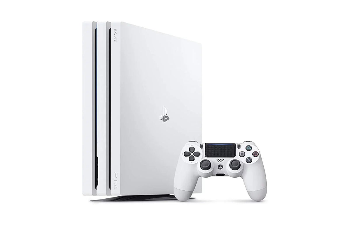 White Axtion with PlayStation Used Console 4 Cable Dock HDMI Pro Gaming 1TB Bolt Charging