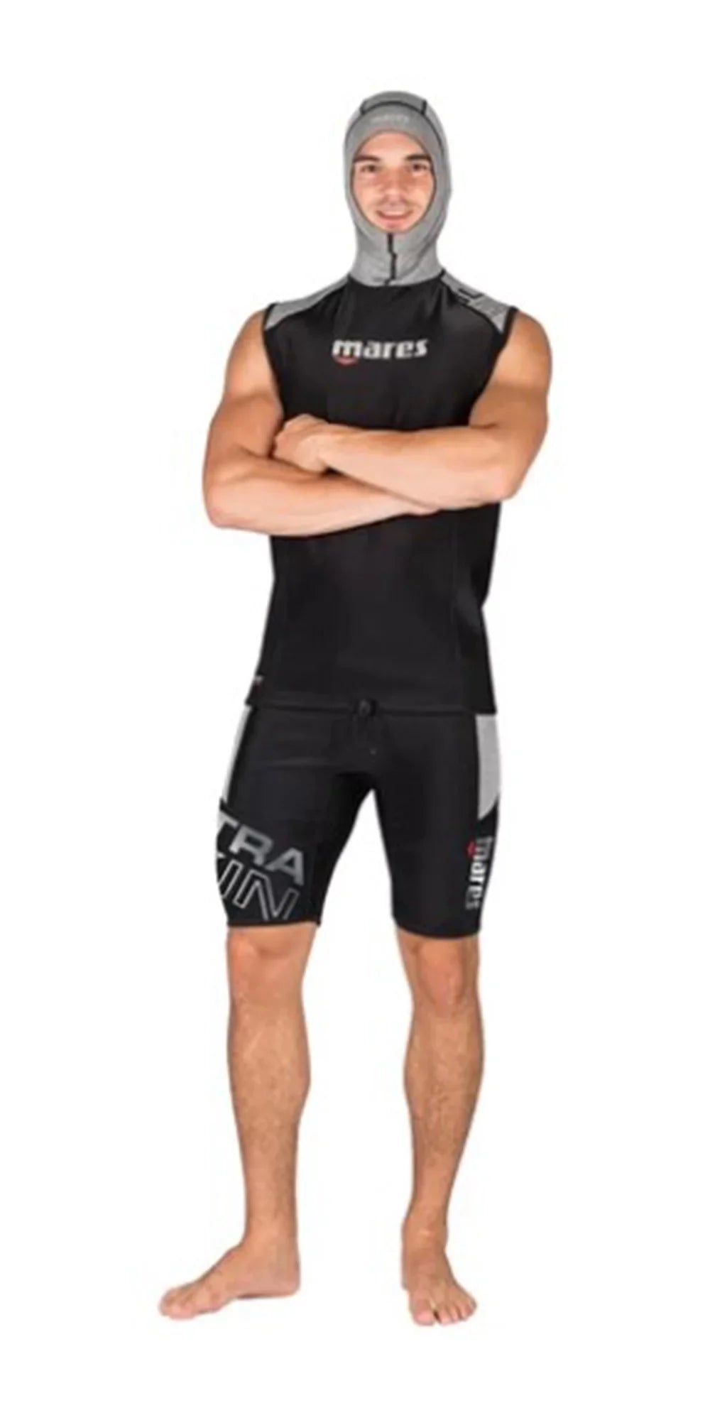 W/ Black Hood Sleeveless Ultraskin Skin Men's Large Mares