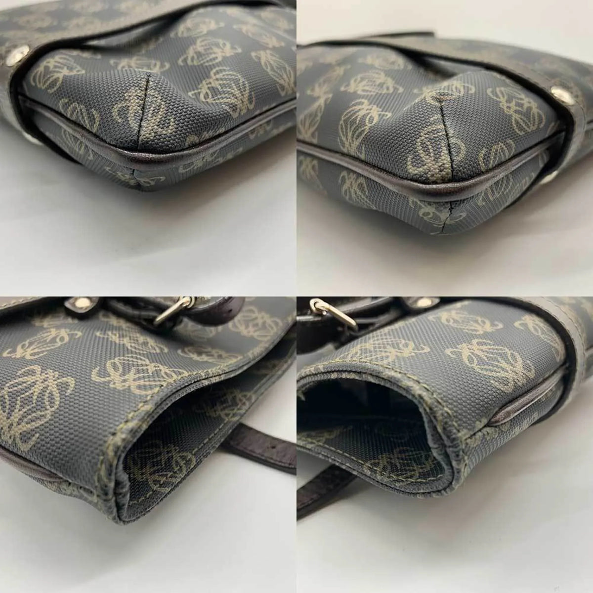 (Good) Pre-Owned x Gray Bag Tote Brown LOEWE Anagram