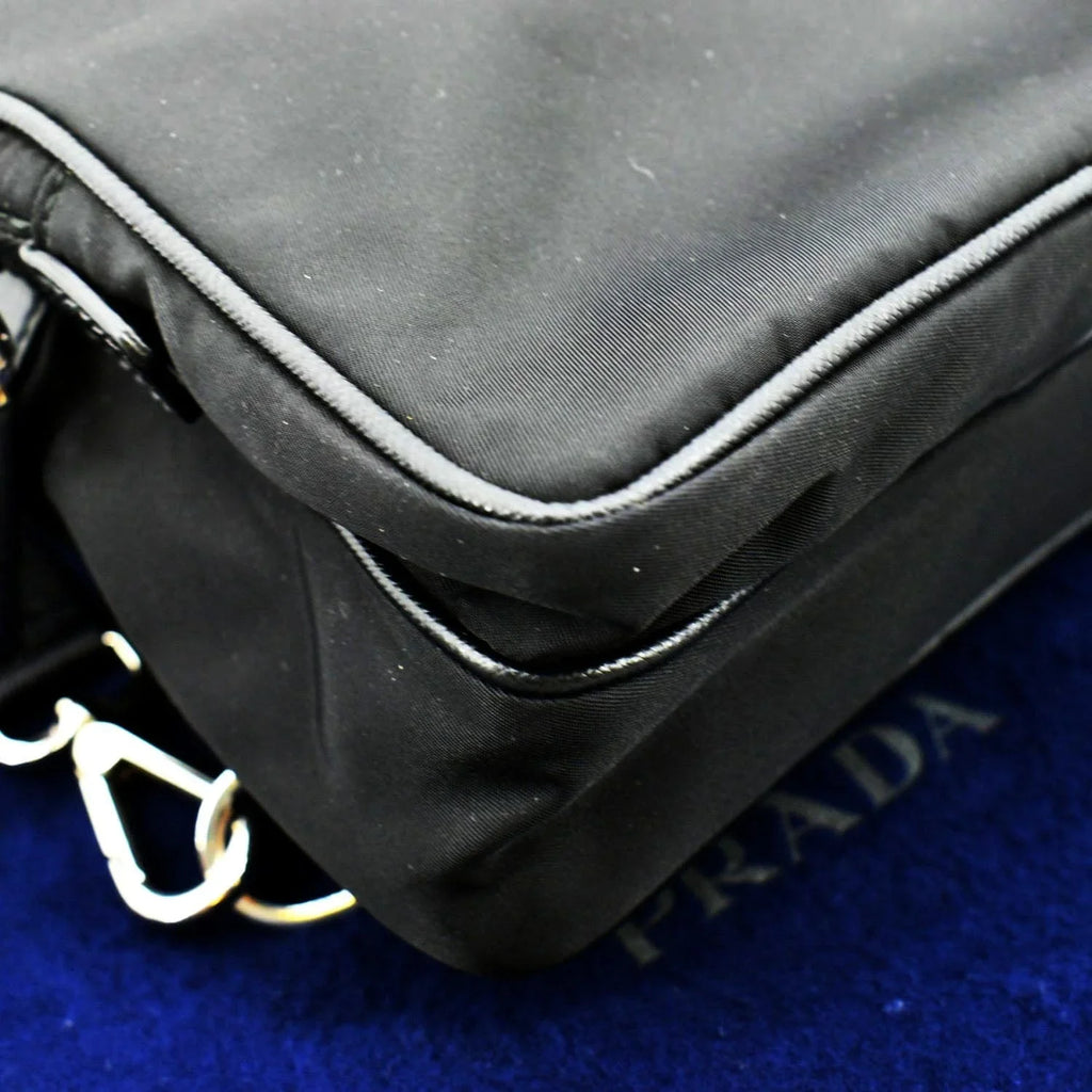 PRADA 2vz026 Pre-owned Nylon Black Bag Backpack