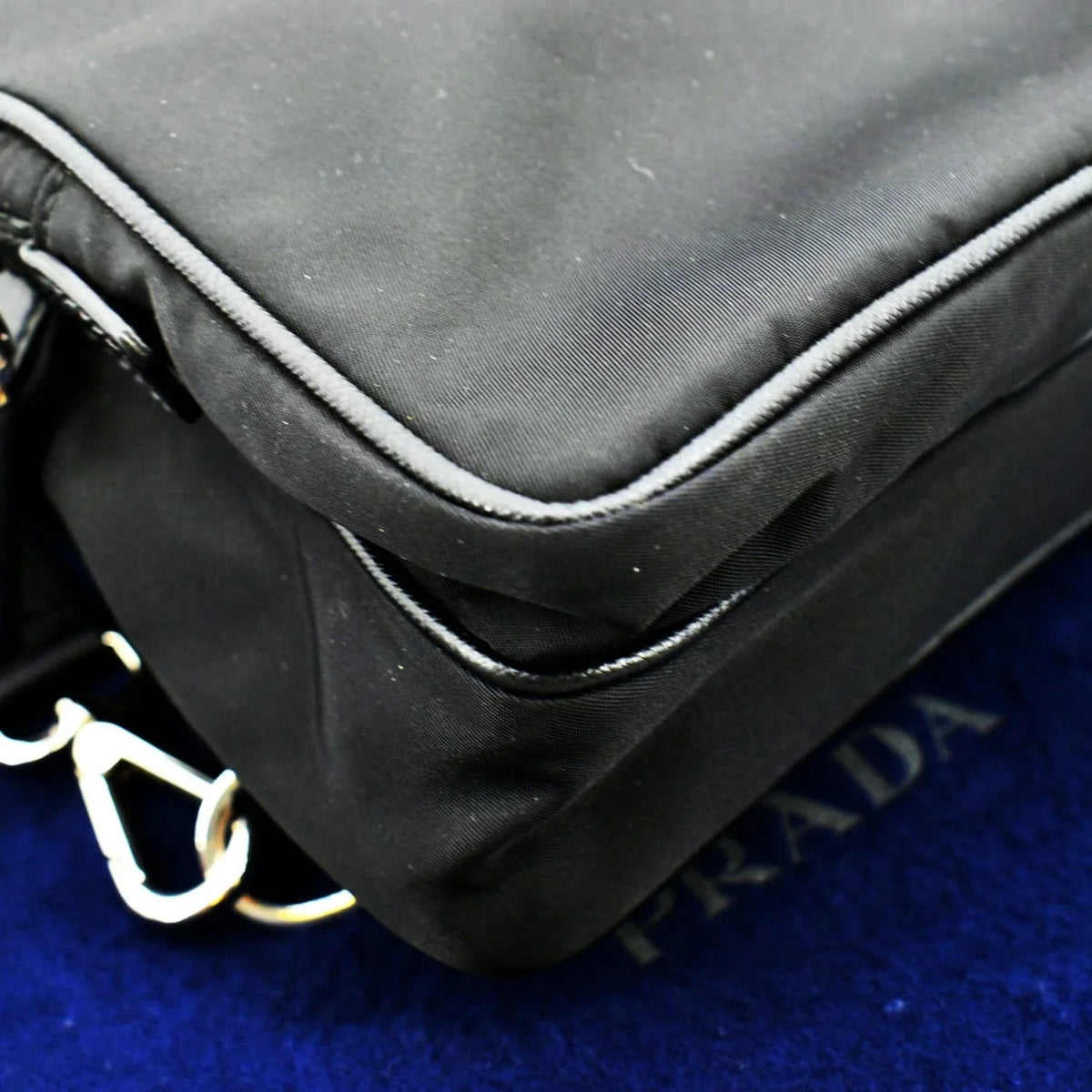 PRADA 2vz026 Pre-owned Nylon Black Bag Backpack
