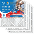 Filters Pleated 7 AIR. HVAC 1200 Premium USA Pack FPR & Comparable Filter Electrostatic Conditioner MERV to 6 CLEAN Furnace FILTERS 1000, by Air 24x25x1 Filter WICKED MPR MPR 24x25x1 AIRX 11 Air Made