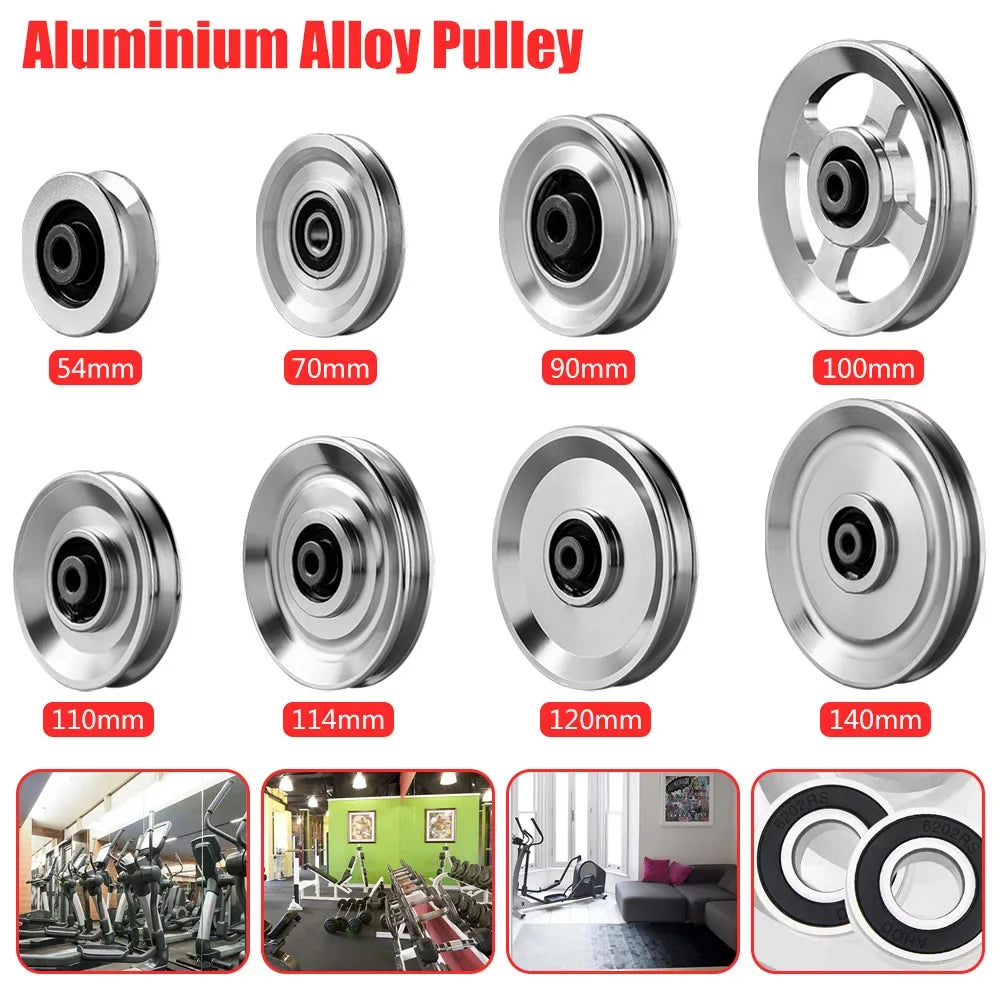 Nylon Universal Wearproof Bearing Equipment Cable Universal Wheel Equipment Pulley Part 1Pack Pulley Abration for System Door Bearing, 120mm/4.72in Merchine, Gym Garage Replace Gym and