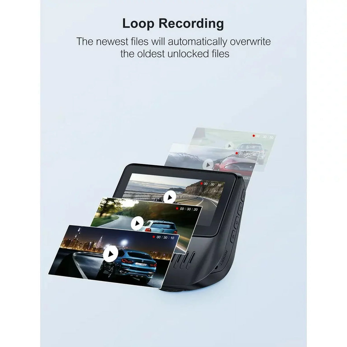 Dash for External IPS GPS Supported, Cam Screen, Dash Rear, 170°Wide Front Camera Cars, 3” Angle 1080P