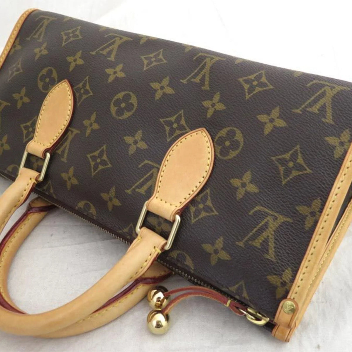 Women's Pre-Owned M40009 Monogram Brown Popincourt Canvas e54399a (Good) Handbag